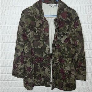 Roaman's Green and Purple Utility Jacket